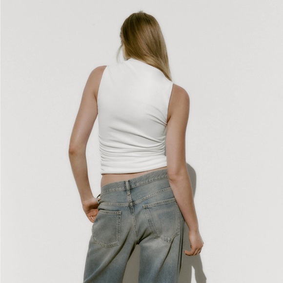 Zara white draped top - Picture 3 of 5